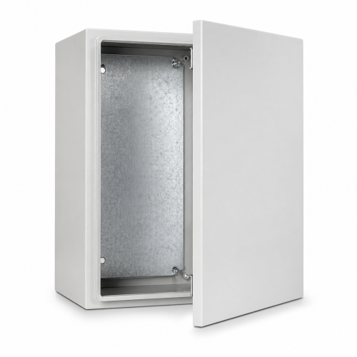 Obudowa metalowa 300x200x150 IP65 IK10 RAL 7035 z płytą montażową stalową.png