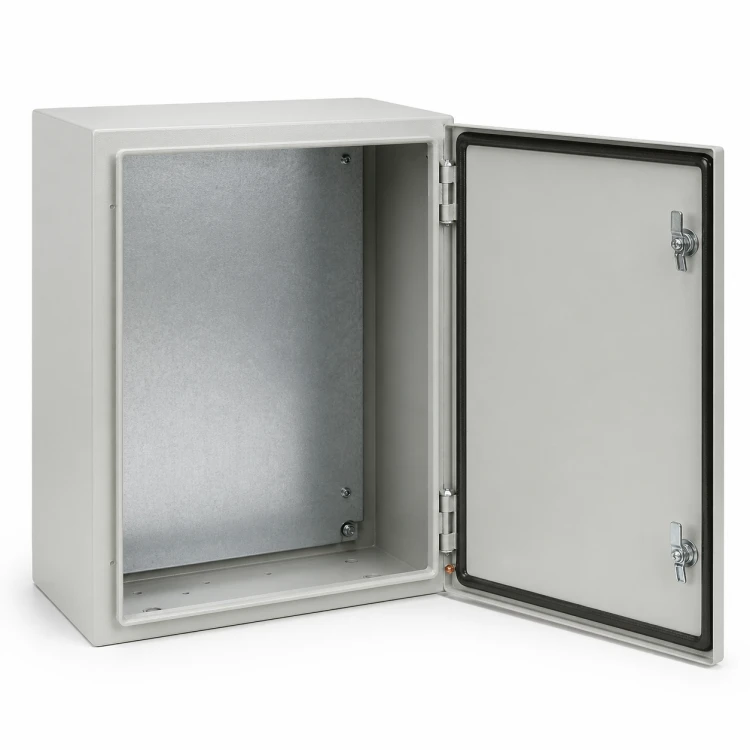 Obudowa metalowa 400x300x200 RAL 7035 IP65 IK10 z płytą montażową stalową.png