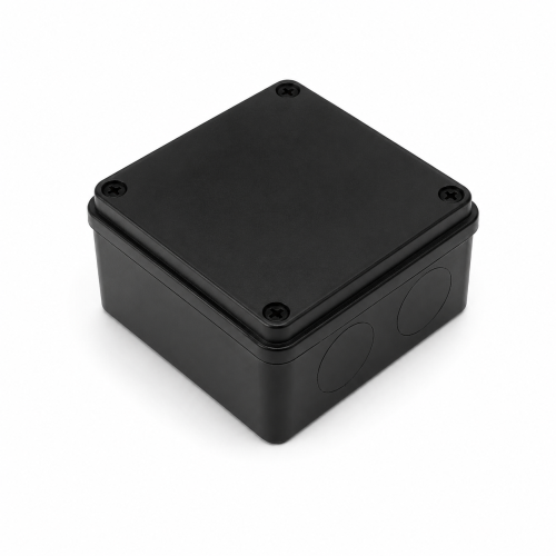 Puszka hermetyczna S-BOX 100x100x50, bez dławików, czarna, bezhalogenowa, odporna na UV, IP65.png