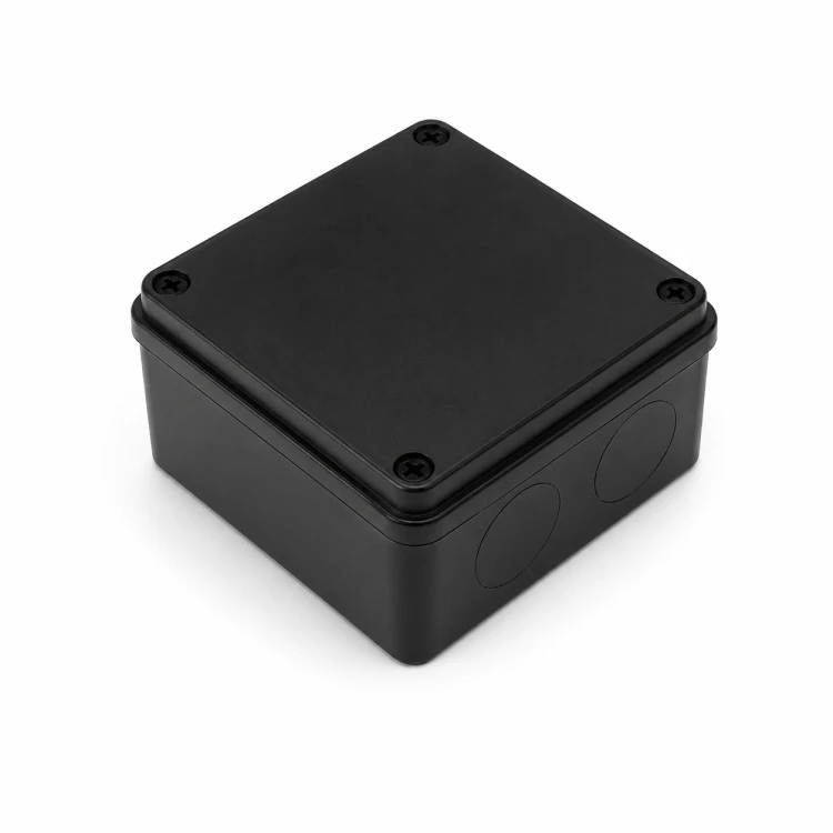 Puszka hermetyczna S-BOX 100x100x50, bez dławików, czarna, bezhalogenowa, odporna na UV, IP65.png