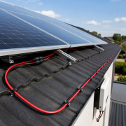 Montaż kabla fotowoltaicznego HELUKABEL SOLARFLEX-X H1Z2Z2-K 1x6 czerwony na dachu instalacji PV.png