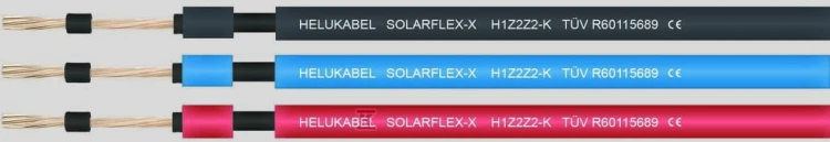 Warianty kabli PV HELUKABEL SOLARFLEX-X H1Z2Z2-K 1x4 i 1x6 mm² do instalacji fotowoltaicznych